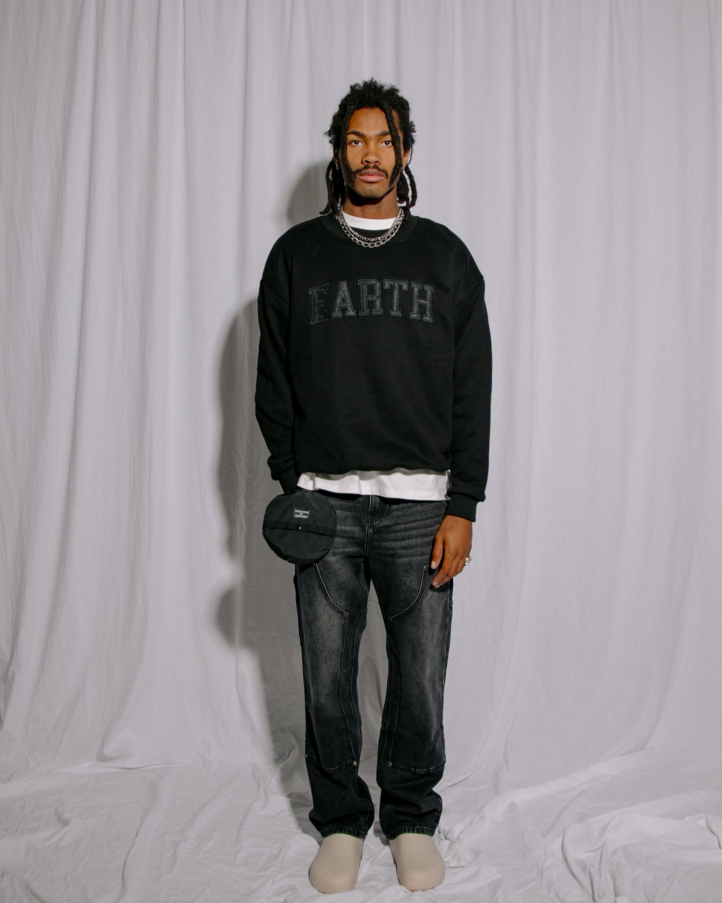 Washed Black Carpenter Pants