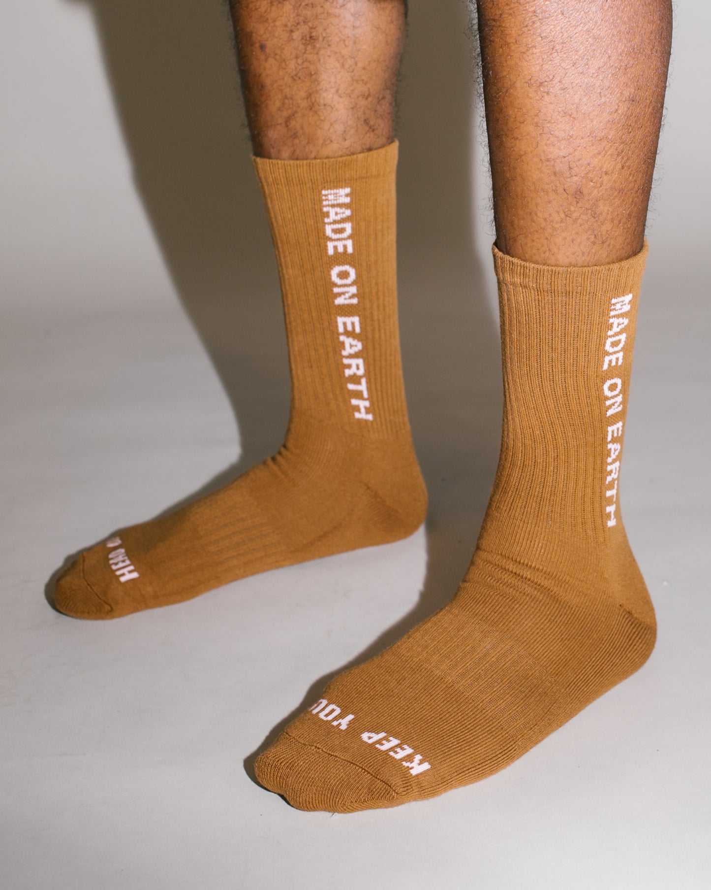 Crew Socks - Brown/Pink