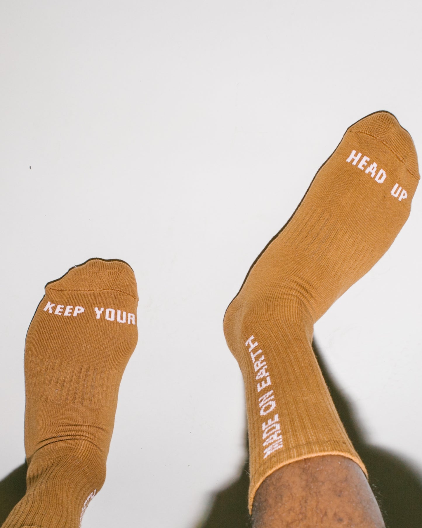 Crew Socks - Brown/Pink