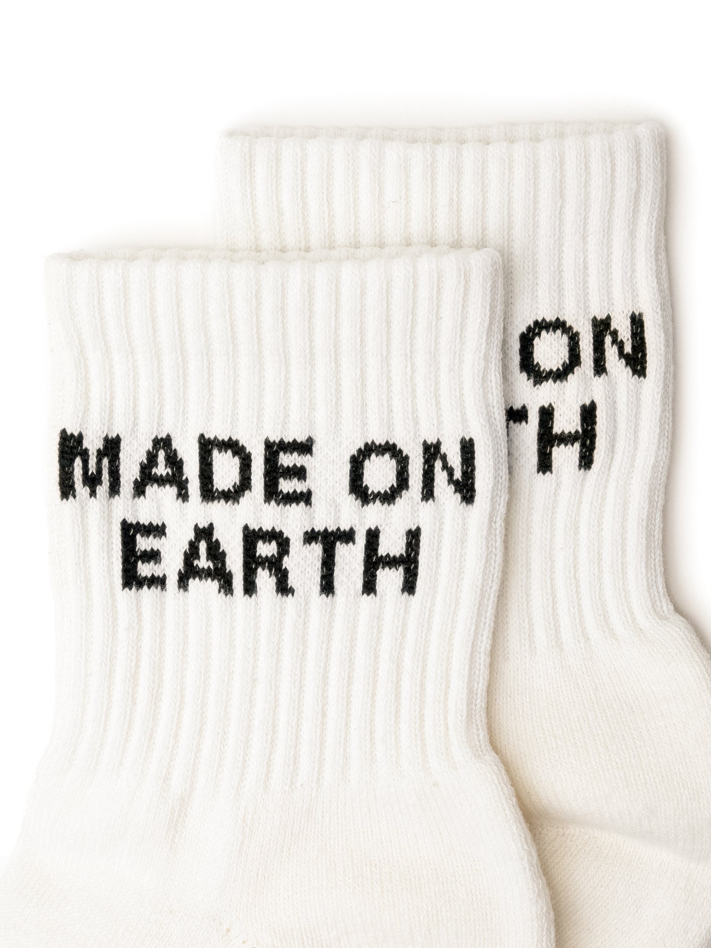 Quarter Crew Socks - Vintage White/Black