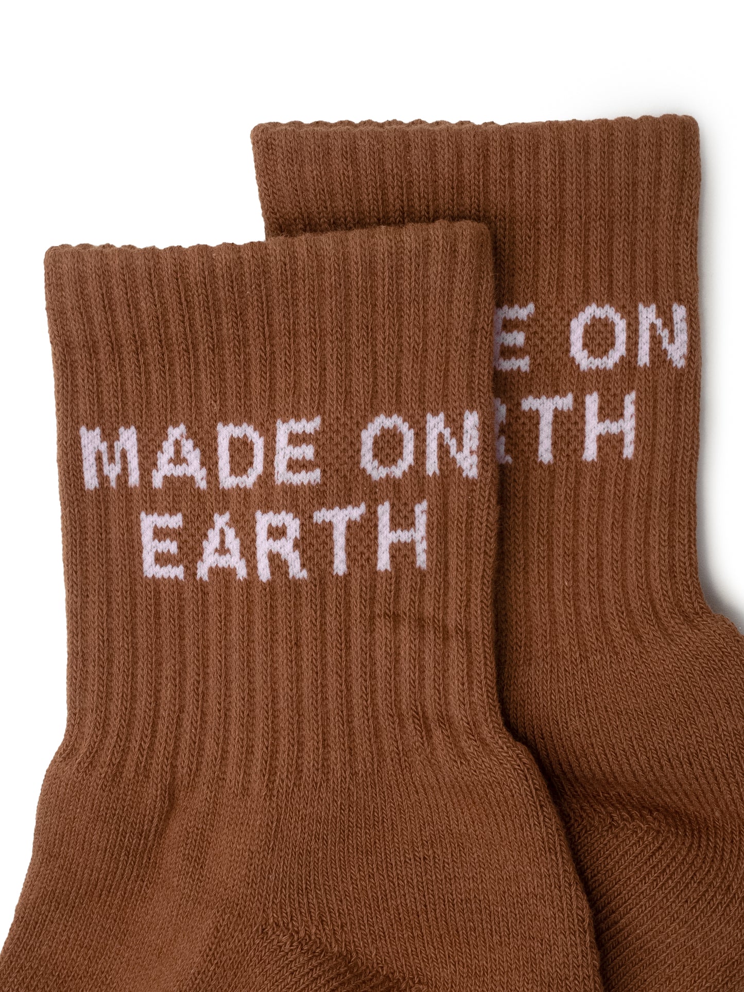 Quarter Crew Socks - Brown/Pink